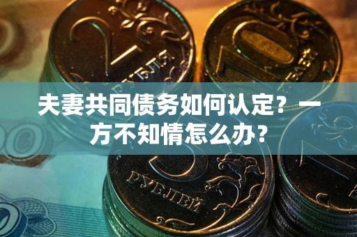 济南夫妻共同债务如何认定？一方不知情怎么办？